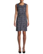 Plus Size Sleeveless Space-dye Knit Dress