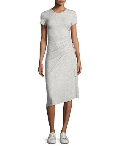 Jilaena Ruched T-shirt Dress, Gray