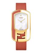29x49mm Ff Two-tone Gold Ip Watch With Red