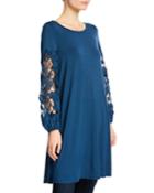Lace-trim Scoop-neck
