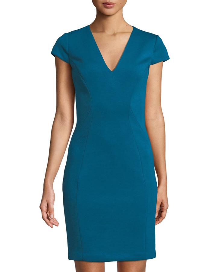 V-neck Plush Knit Dress