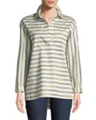 Beckett Industry Stripe Stretch-cotton Blouse