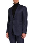 Men's Pinstriped Wool-silk Two-piece