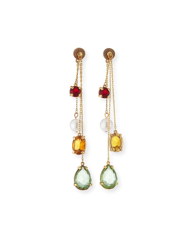 Delicate Chain Swarovski Crystal Drop Earrings