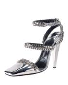 Metallic Chain 105mm Pumps,