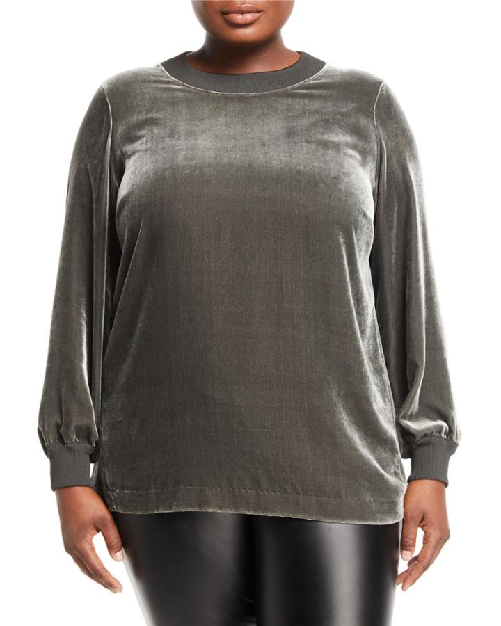 Jansen Velvet Sweatshirt Top,