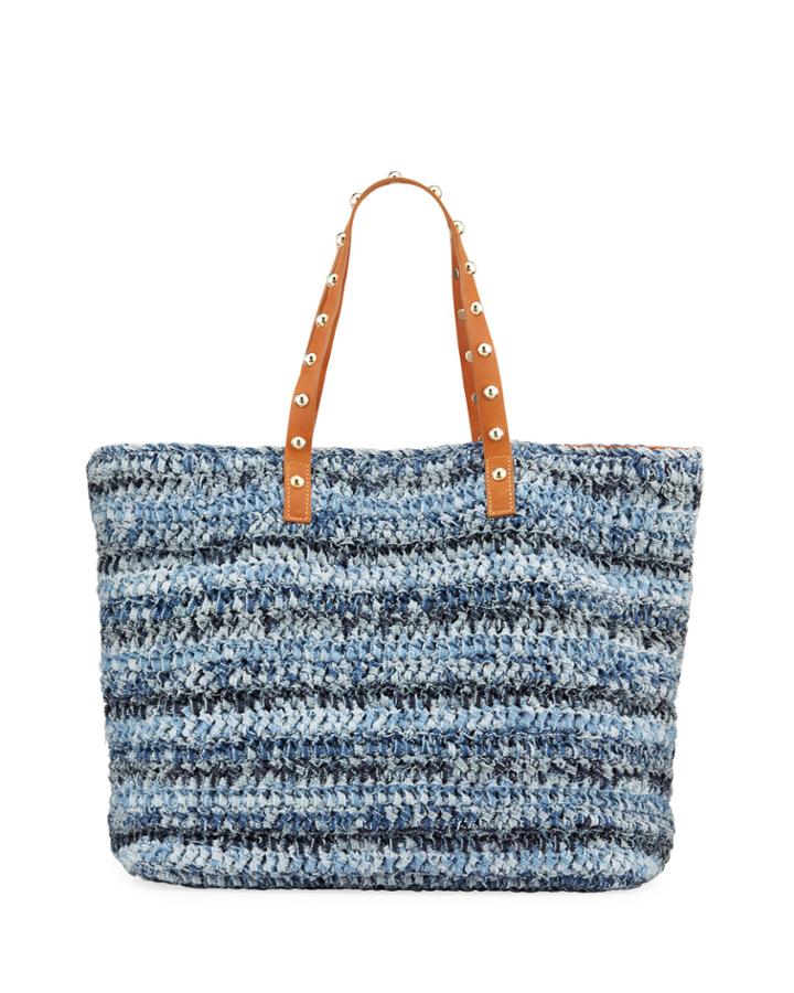 Woven Denim Cotton Tote Bag