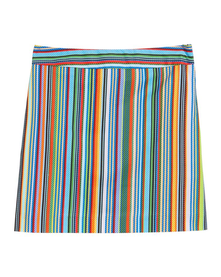 Multi-stripe Modern Mini Skirt,