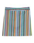 Multi-stripe Modern Mini Skirt,