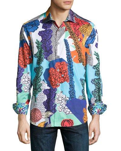 Wildflowers Woven Button-front