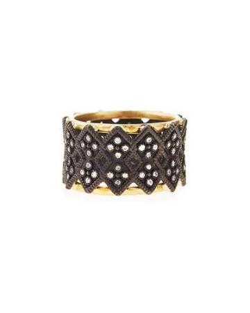 Double Crivelli Wide Band Ring