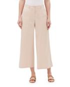 Fulton Majestic Micro Striped Cropped Wide-leg Pants