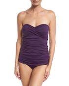 Pearl Solid Bandeau One-piece