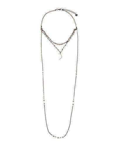 Beaded Multi-strand Choker Necklace W/