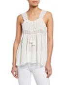 Playa Blanca Crochet Lace Empire Waist Tank