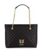 Quilted Chain Shoulder Tote Bag