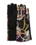 Abstract Embroidery Gloves