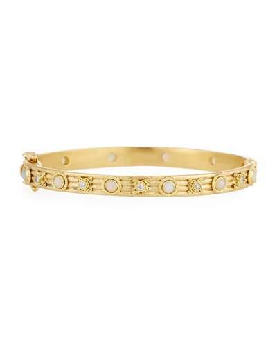 Sueno 18k Diamond & Opal Bangle Bracelet