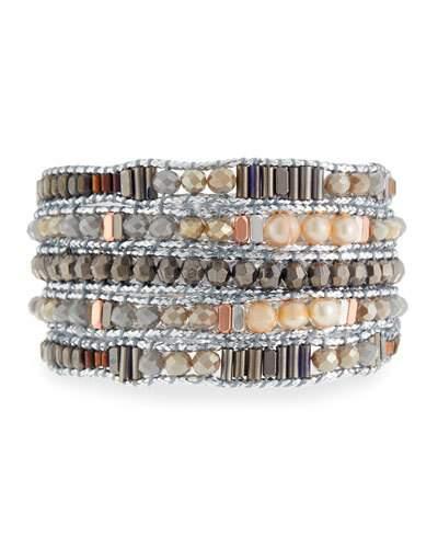 Freshwater Pearl Beaded Wrap Bracelet