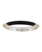 Neo Bohemian Crystal Rivet Slim Bangle,