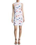 Ryman Geometric-intarsia Sleeveless Dress, White