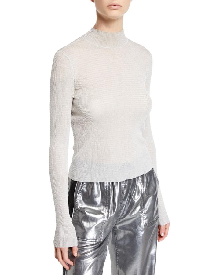 Raina Metallic Turtleneck