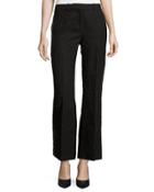 Tuxedo-stripe Flared Pants, Black