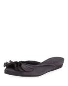 Alia Ruffled Satin Mule, Dark Gray