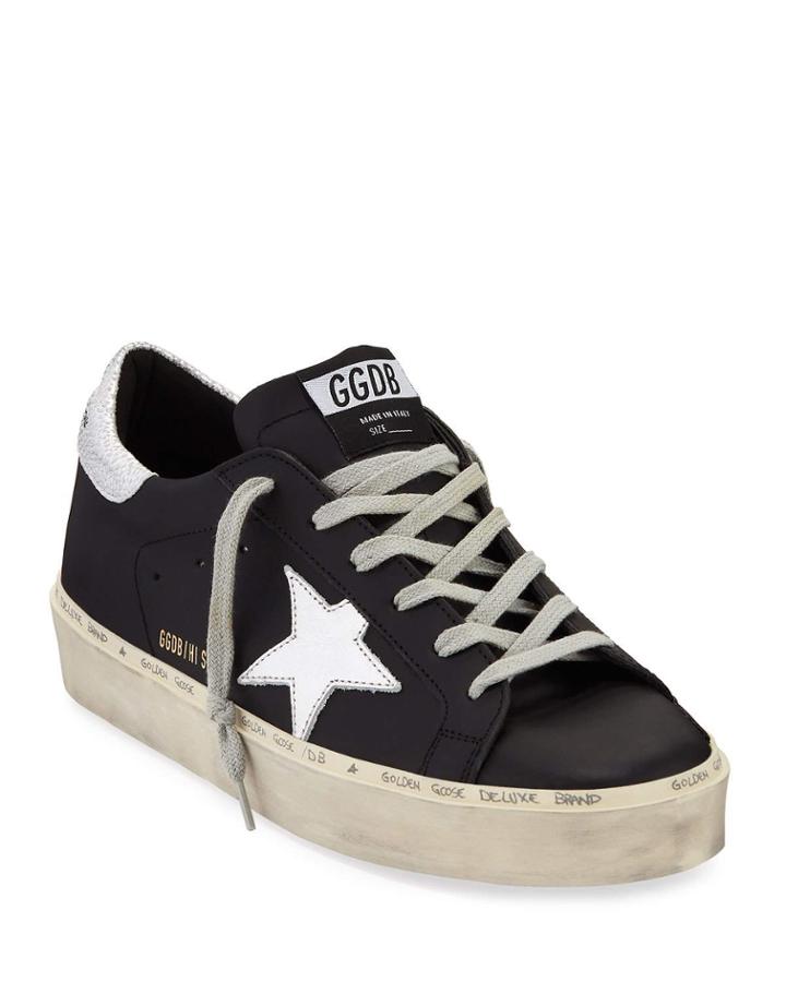 Smooth Leather Low-top Platform