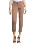 Twill Slim-fit Cropped Pants, Canyon