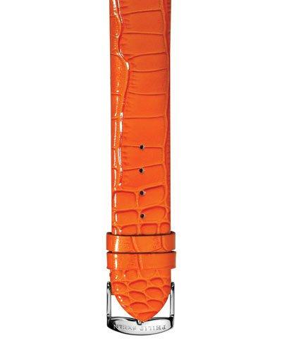 18mm Crocodile-embossed Patent Leather Watch
