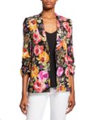Dana Floral One-button 3/4-sleeve