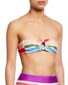 Striped Bandeau Bikini Top