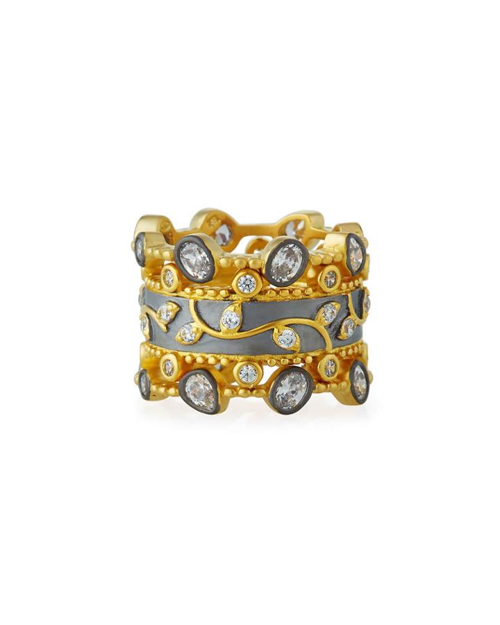 Fleur Bloom Leaflet Rings, Set Of