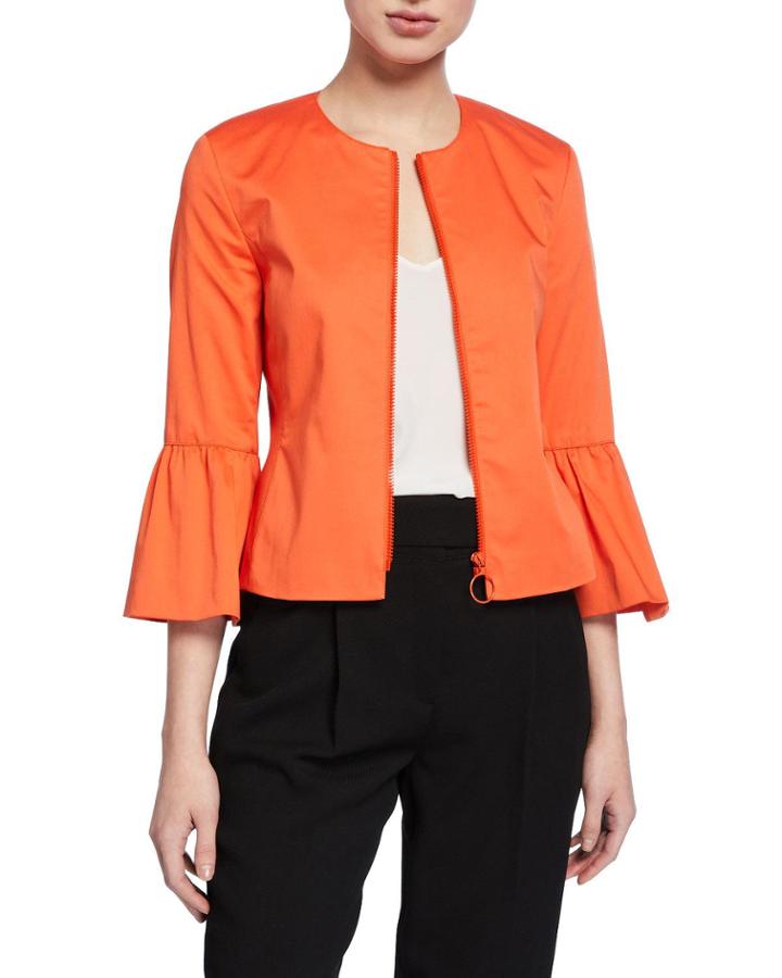 Bell-sleeve Peplum Jacket