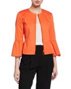 Bell-sleeve Peplum Jacket