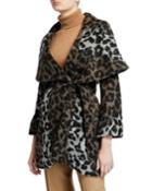 Marla Leopard-print Wrap Coat