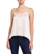 The Racer Silk Charmeuse Camisole W/