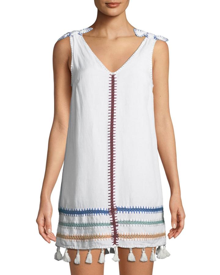 Embroidered Bow-shoulder