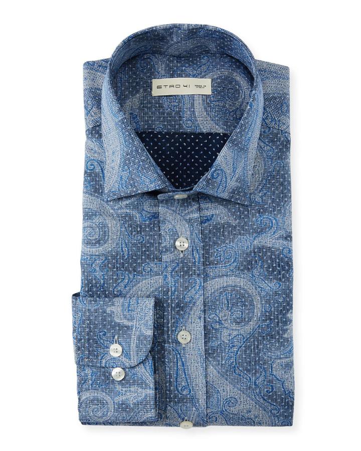 Men's Embroidered Gingham