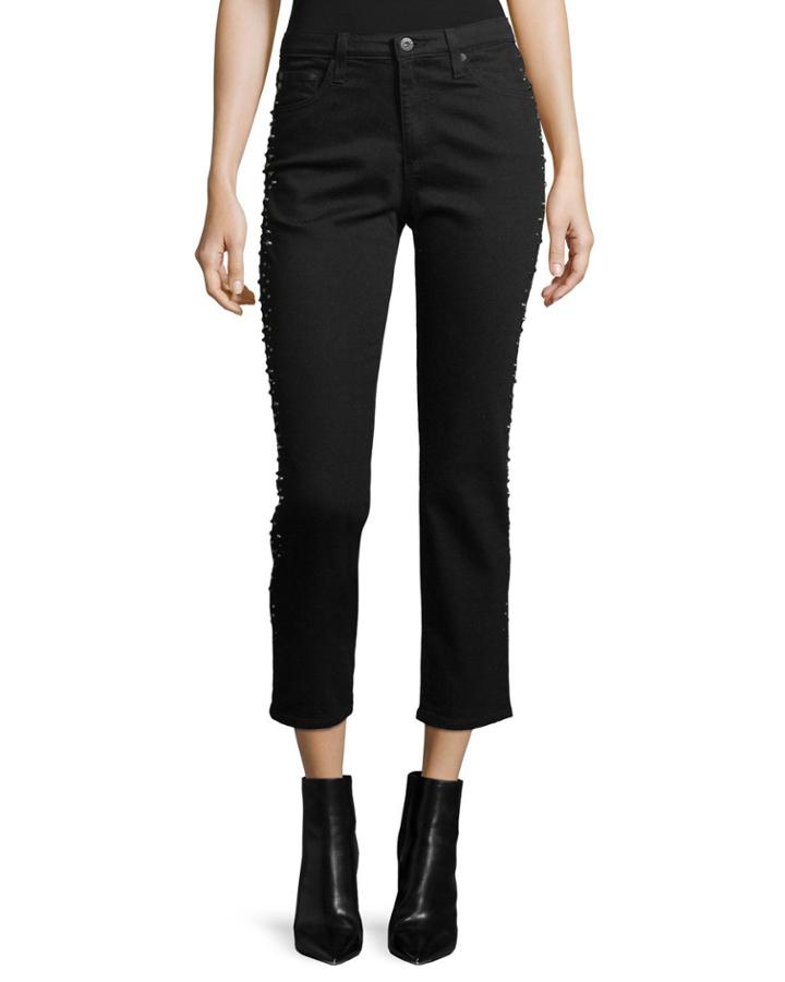 Isabelle Straight-leg Cropped Jeans With