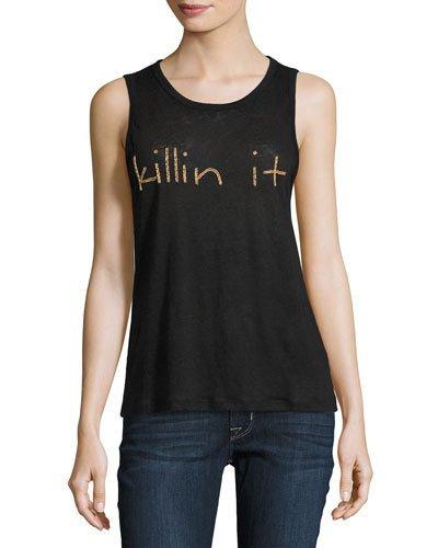 Killin' It Graphic Tank, Black