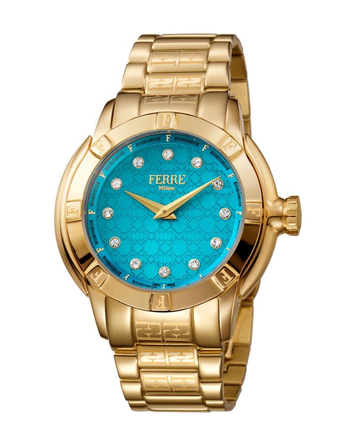 Women's 40mm Stainless Steel Watch With Bracelet, Golden/teal