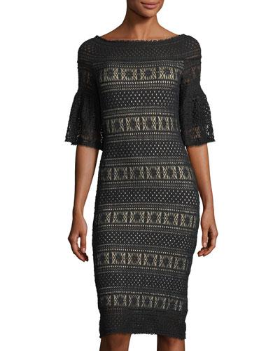 Stretch-lace Off-the-shoulder Dress