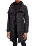 Asymmetric-zip Packable Puffer Coat