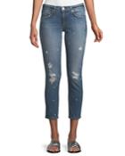 Dre Mid-rise Slim Straight-leg Ankle Jeans W/