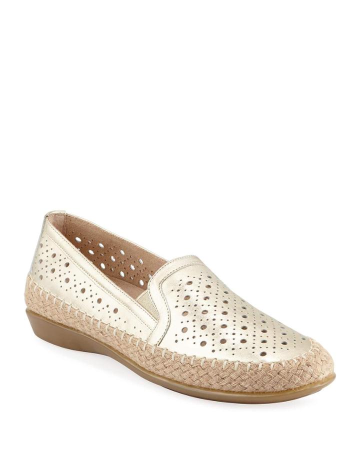 Noggin Perforated Metallic Espadrilles