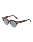 Henri Browline Tortoiseshell Acetate/metal