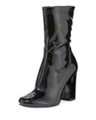 Alyssa Patent Leather Ankle Booties