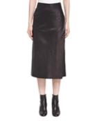 Lambskin Leather Midi Wrap